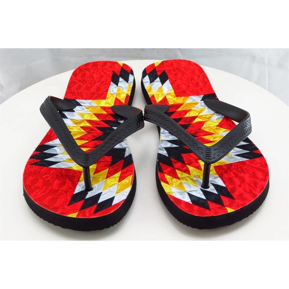Sublimation Size Medium M Multicolor‎ Flip Flop Synthetic Men Shoes - Picture 2 of 9